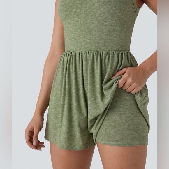 NWT Halara Pocket 2-in-1 Romper-Easy Peezy Edition Size XL Light Green - Picture 5 of 13